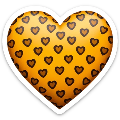 Leopard print heart sticker