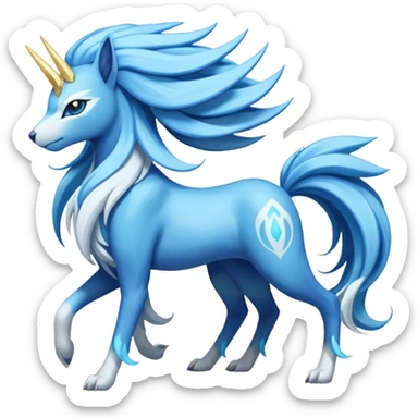 Manectric-Suicune-Amaura-Meloetta-Solgaleo-fusion-hybrid-creature  sticker