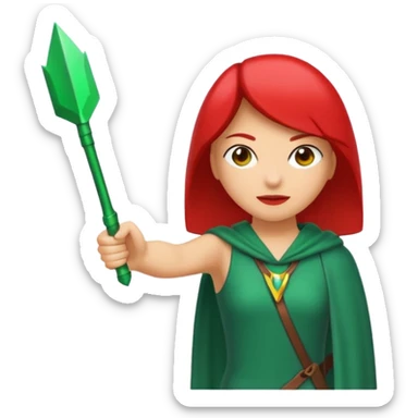 Tag vermelha com uma flecha pra cima verde do lado sticker