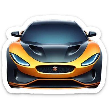 A futuristic sports car jaguar on a modern road, with lightning and energy all around, symbolizing innovation.
 sticker