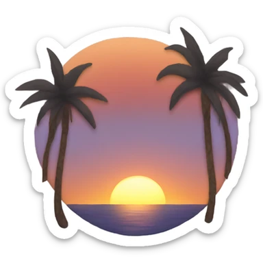 sol atardecer  sticker