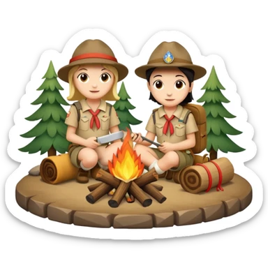 Cserkészet,cserkész liliom, tabortuz sticker