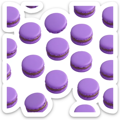 soft purple macaroons sticker