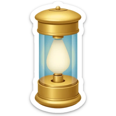 Lanterna flutuante pequena, de papel translúcido, formato retangular/cilíndrico alongado, aberta em cima e embaixo, com luz dourada suave interna, sem alça, sem metal, sem decoração. sticker