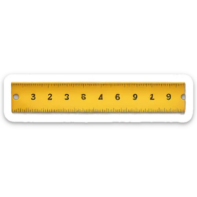 yellow ruler sticker