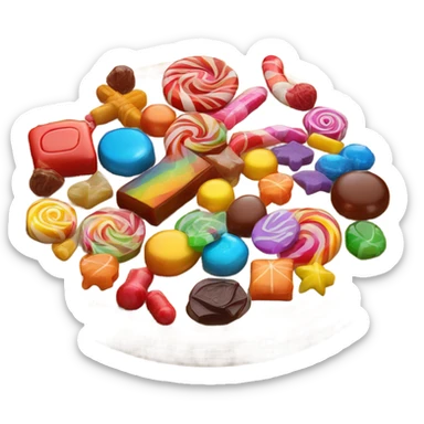 Candy Charcuterie board on a wooden platter  sticker