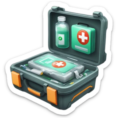 futuristic technological Field first aid kit sticker