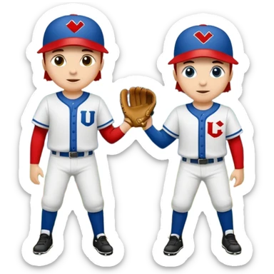 quiero dos equipos enemigos de baseball  sticker