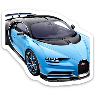 Bugatti Chiron - Bugatti (Model Year: 2022) (Iconic colour: Blue and black) sticker