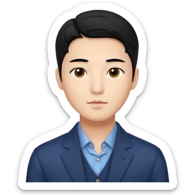 Create a handsome korean men  sticker