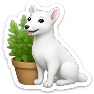 happy gardener white ermine sticker