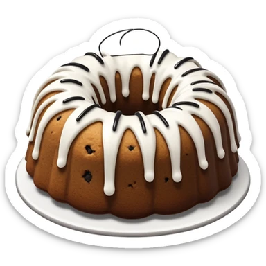 Bundt Cookies & cream cake and white frosting  sticker