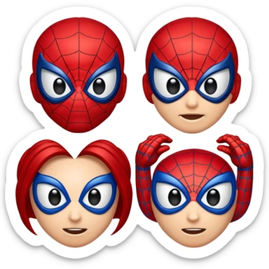 Spiderman emoji sticker