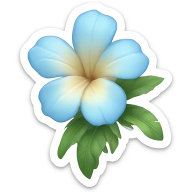 pastel blue Tropical flower sticker