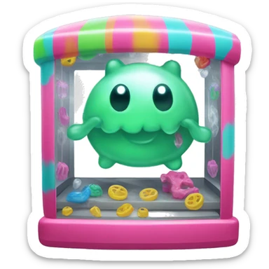 A claw machine made of slime sticker