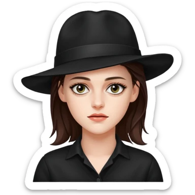 Kristen stewart with hat sticker
