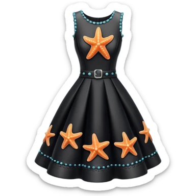 Starfish Dresses  in black leather wear sticker