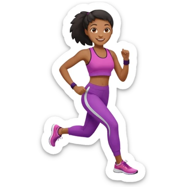 Morning Jogger black woman sticker