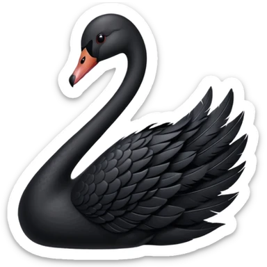 Black swan that looks exactly like this 🦢 sticker