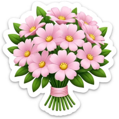 pale pink flower bouquet  sticker