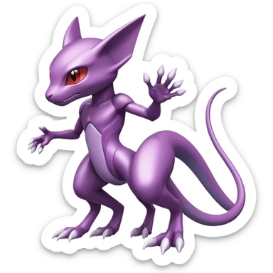 Miraidon-Genesect-Mewtwo-Fakémon-hybrid-creature (full body)  sticker