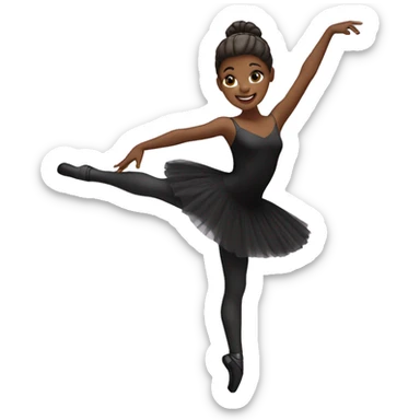 Black ballerina dancing  sticker