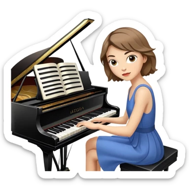 Arizona Muse playing the piano sticker