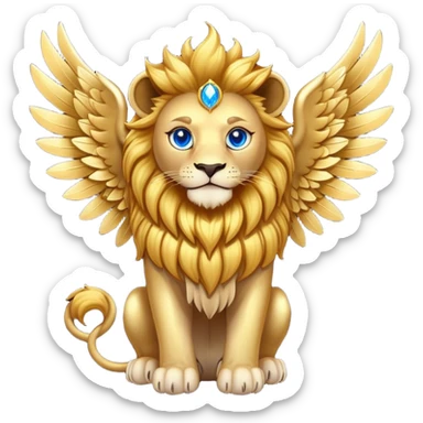 Magic lion with wings sticker