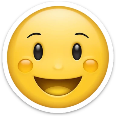 Create a hand drawn flat minimal Smile reaction emoji for a new social media app sticker