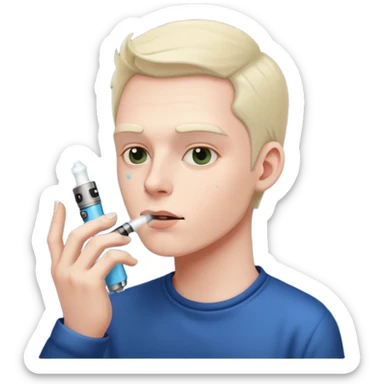 dull person vaping sticker