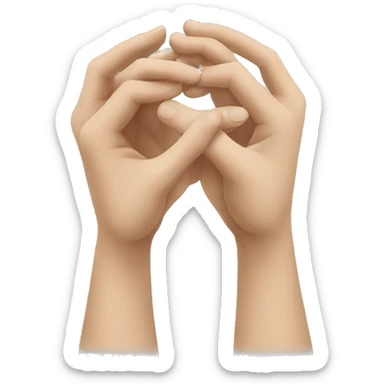 hands intertwined sticker
