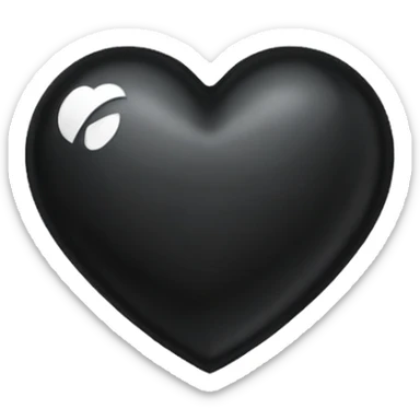 A black heart with the letter "J" in the middle sticker