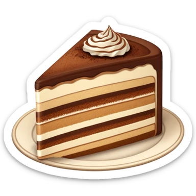 Tiramisu cake slice sticker