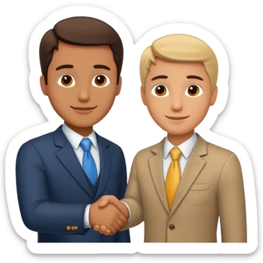 business handshake sticker