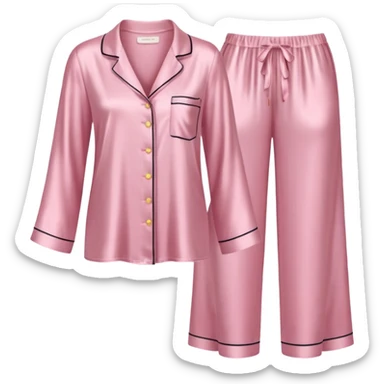 Light pink silk pyjamas set sticker