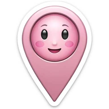 location pin emoji light pink  sticker