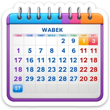 calendar week sticker