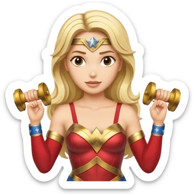 Blonde Wonder Woman hand bells sticker