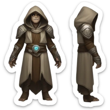 hooded jedi folding arms in world of warcraft sticker