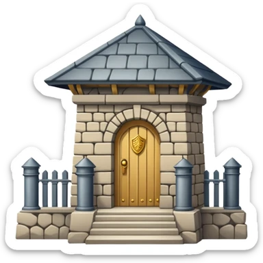 guard post near palace gates show in front of palace gates sticker