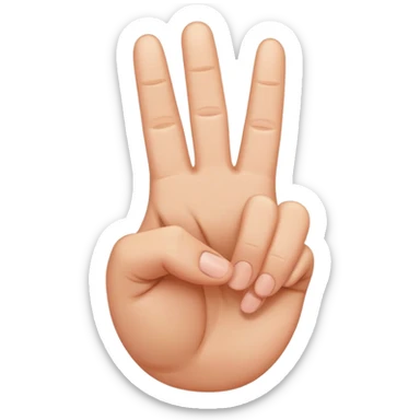 Peace-Zeichen mit Daumen unten sichtbar sticker