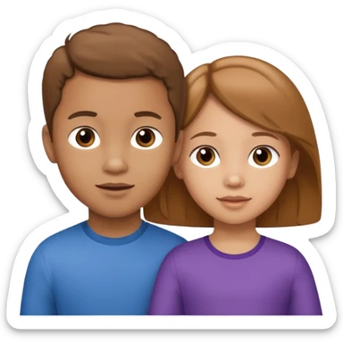 YOUNG CHILDREN: FIVE-YEAR-OLD BIRACIAL BOY WITH LIGHT BROWN HAIR AND LIGHT SKIN, THREE-YEAR-OLD BIRACIAL GIRL WITH LIGHT BROWN HAIR AND LIGHT SKIN sticker