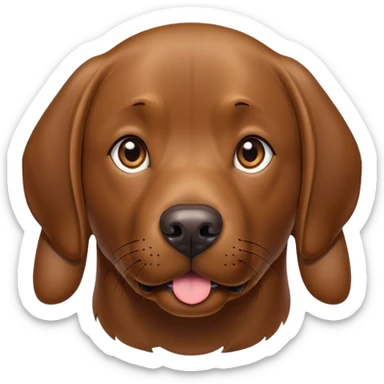 Brown Labrador Retriever sticker
