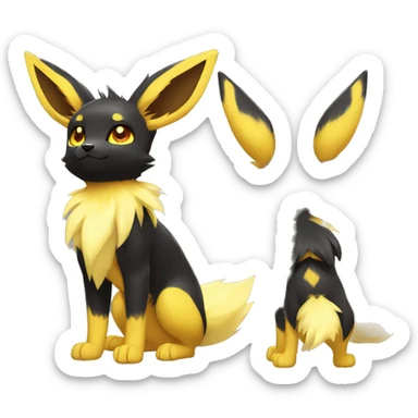 Jolteon-Umbreon-Flareon full body sticker