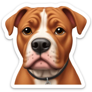 Red staffordshire bullterrie sticker