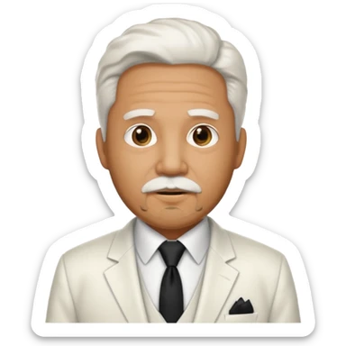Kernel sanders with goatee beard sticker
