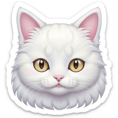  harajuku pastel yume kawaii japanese white cat sticker