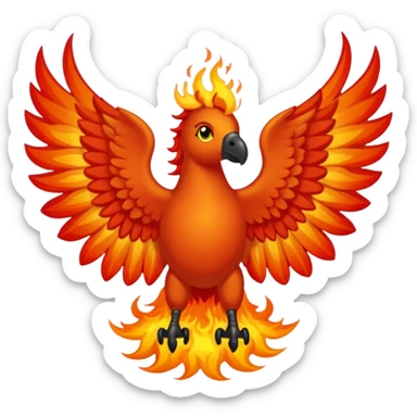Pegaso negro ojos de fuego y alas de fuego sticker