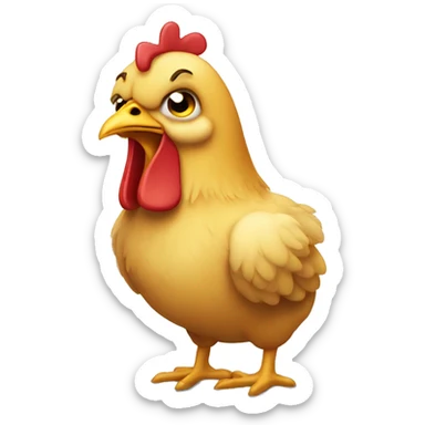 Chiken sad sticker