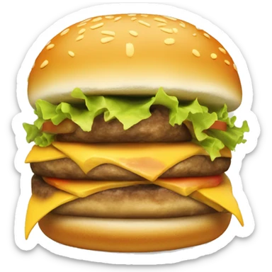 Really cheesy cheeseburger sticker